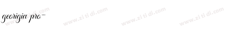 georigia pro字体转换